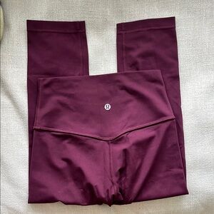 Lululemon Cropped Burgundy Leggings